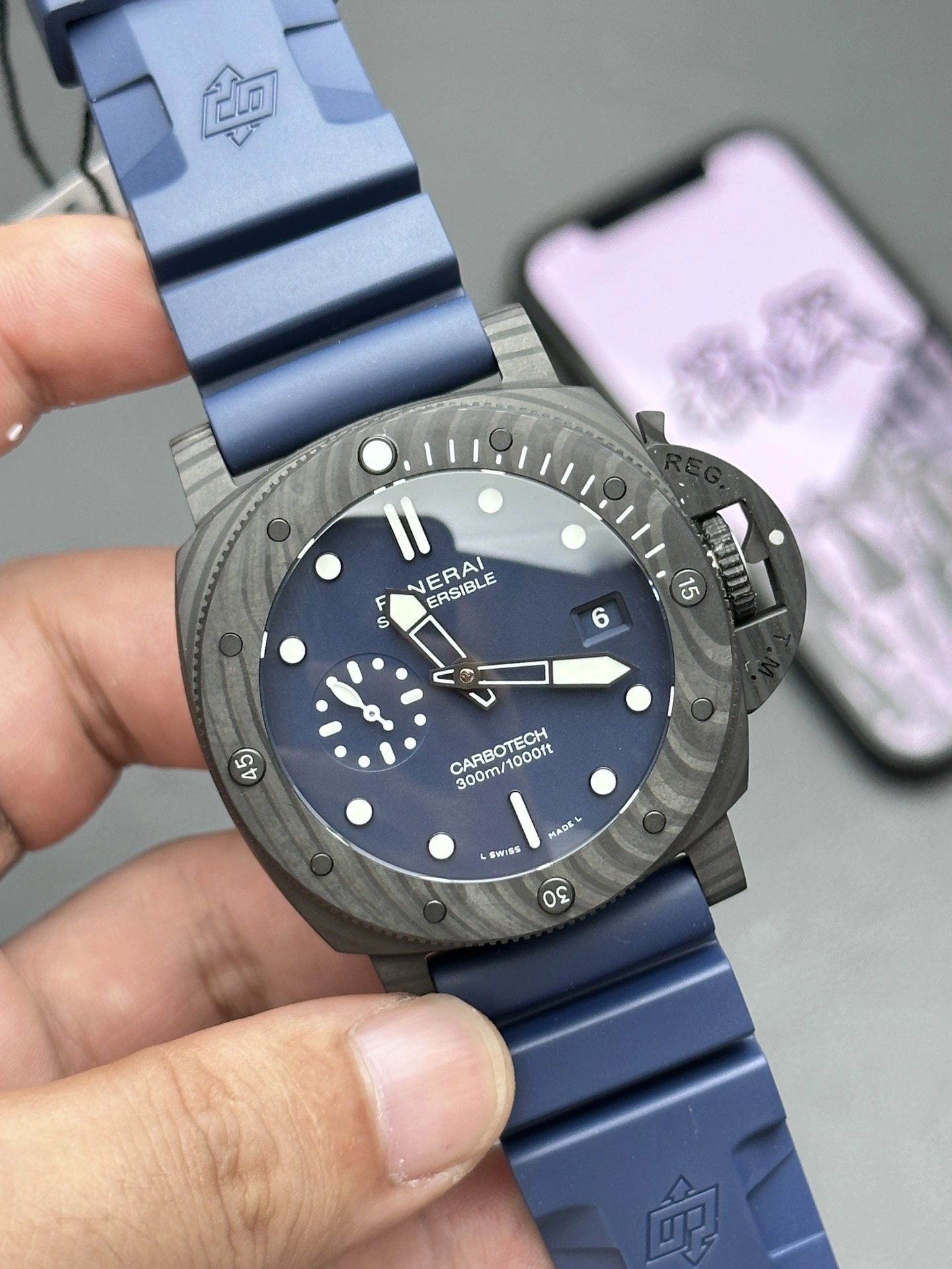 CBD Factory Panerai Submersible QuarantaQuattro Carbotech “Blu Abisso” 44mm PAM01232 1:1 Super Clone – DDP.900 Movement ModernLook 415